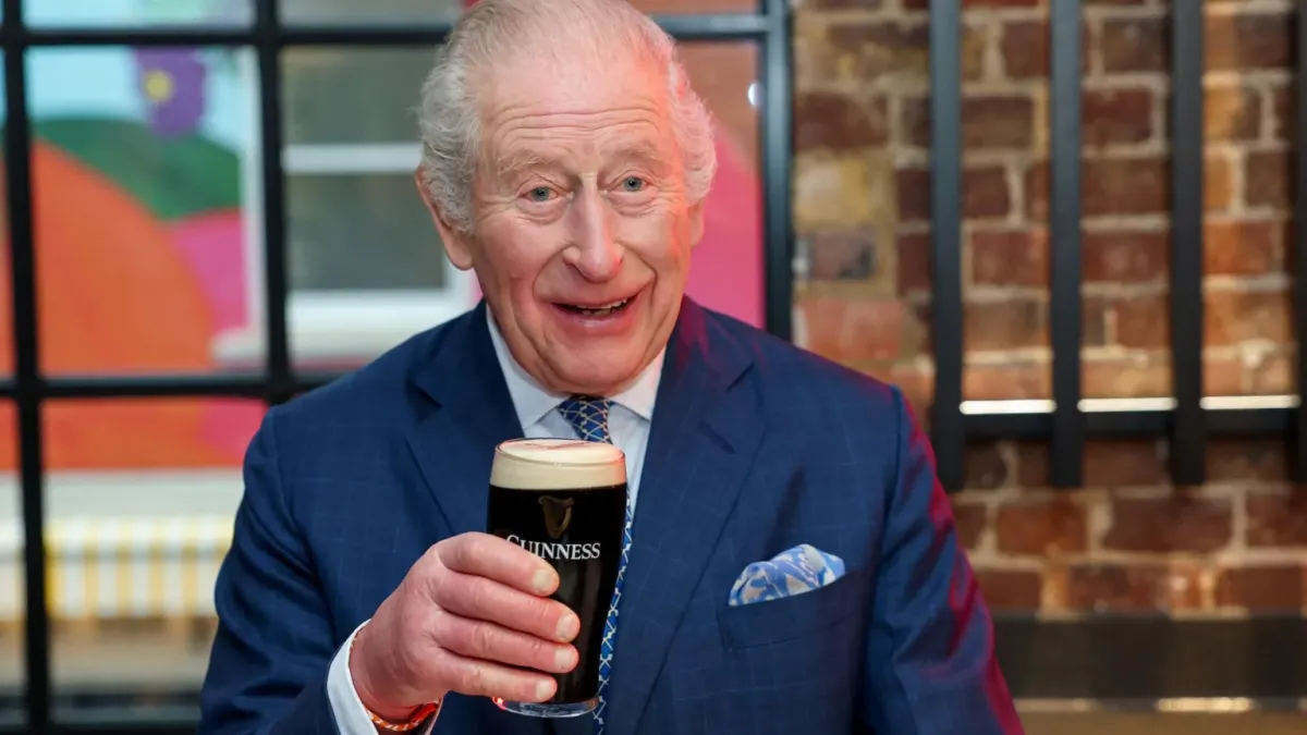 King Charles Pours a "Perfect Pint" at New Guinness Brewery in Covent Garden