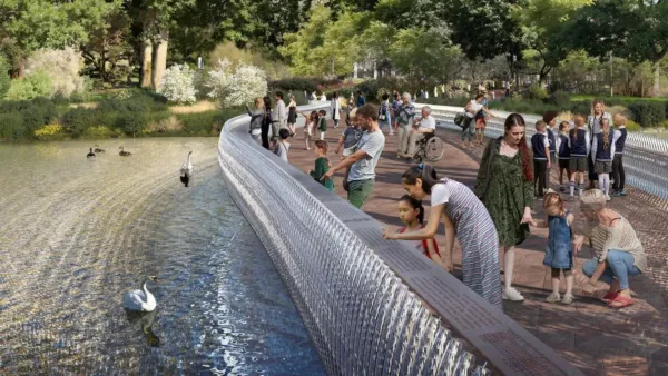 A Royal Tribute: Foster's Winning Design for Queen Elizabeth II Memorial Features Tiara-Inspired Bridge